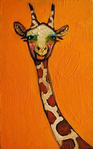 Tiny Giraffe in Orange