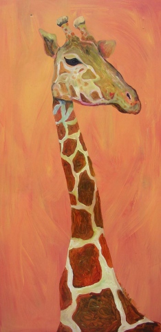 giraffe in apricot