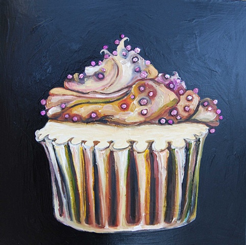 Cupcake in Glossy Black