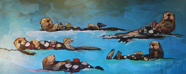 5 Sea Otters 