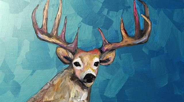 Buck Bust in Metallic Emerald Green