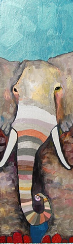 Elephant with Sparkly Red Toenails