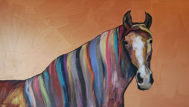 Horse in Metallic Copper