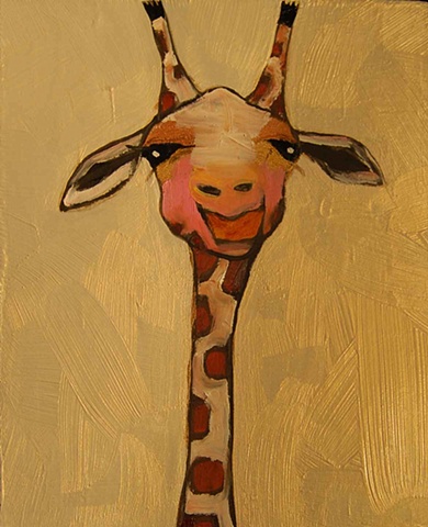 Tiny Giraffe in Iridescent Pearl