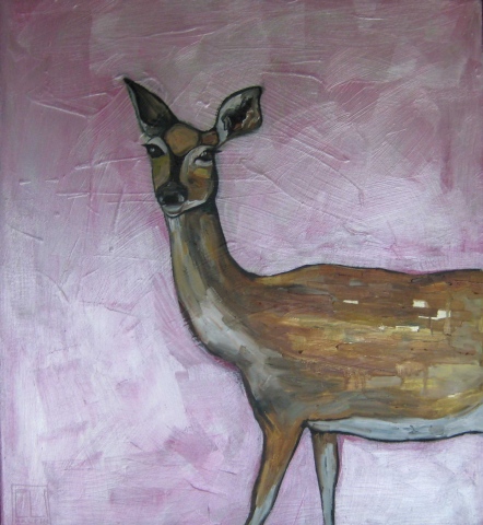 Deer in Metallic Pink