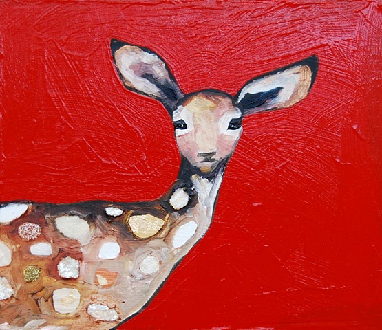 Tiny Fawn in Gloss Red