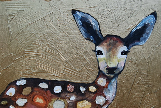 Tiny Fawn in Bronze