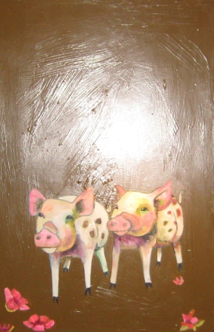 pigs in coffee and cream