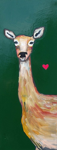 Deer in Deep Glossy Green