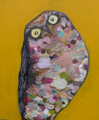 Tiny Burrowing Owl in Butternut Squash