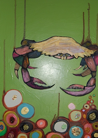 Crab in Avocado Green