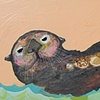 Sea Otter in Orange Creamsicle Sky