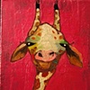 Tiny Giraffe in Metallic Fuschia