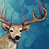 Buck Bust in Metallic Emerald Green