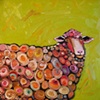 Sheep Bust in Citrus Green