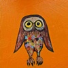 Tiny Owl in Tangerine