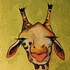 Giraffe in Metallic Green