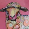 Sheep Bust in Strawberry