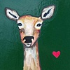 Deer in Deep Glossy Green