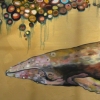 humpback whale in gold