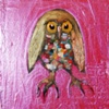 Owl in Metallic Pink