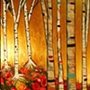 Birch Tree Forest in Gold