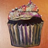Chocolate Cupcake in Metallic Butterscotch
