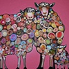 Sheep Family in Strawberry