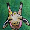 Giraffe in Metallic Emerald Green