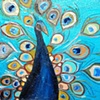 Peacock in Electric Metallic Turquoise