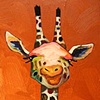 Giraffe Bust in Copper