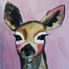 Tiny Deer in Metallic Pink