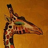 Giraffe Bust in Gold