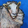 Tiny Sheep in Metallic Cobalt Blue