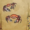 Two Crabs in Gold