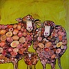 Sheep Family in Citrus Green