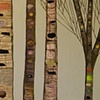 Birch Trees in Metallic Green Opal