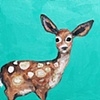 Fawn in Light Metallic Emerald Green