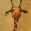 Tiny Giraffe in Iridescent Pearl