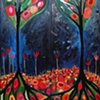 Two Mango Trees in Prussian Blue