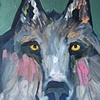 Tiny Wolf in Metallic Doug Fir Green