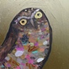 Tiny Burrowing Owl in Metallic Bronze