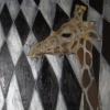 Giraffe in Silver Diamonds