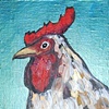 Tiny Rooster in Metallic Emerald Green