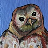 Tiny Spotted Owl in Periwinkle