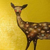 Spotted Deer in Glossy Yellow