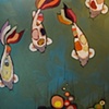 7 Koi in Metallic Moss Greens