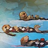 5 Sea Otters 