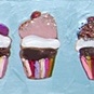 One Dozen Cupcakes in Metallic Light Blue
