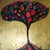 Persimmon Tree in Gold